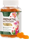 Prenatal Vitamin Gummies - with Folic Acid & Omega 3 DHA - Pre Natal Multivitamin for Women + Fetal Brain Development Support - Vitamin A, C, D, B6, B12 - Prenatal Supplement for Women - 60 Gummies