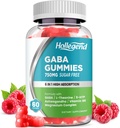 GABA Gummies, Sugar-Free Stress Relief Gummies for Adults, High-Potency GABA L-theanine Supplement with Magnesium, Ashwagandha, 5-HTP & Vitamin B6 for Zzz & Brain Health, Vegan, 60
