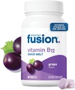 Bariatric Fusion Vitamin B12 Sublingual 1000 mcg Melts | Grape Flavored | Vitamin B12 Dissolve Under Tongue Tablets with Folic Acid | Sugar Free | Methylcobalamin | 90 Count