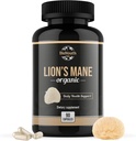 Organic Lions Mane Capsules Dietary Supplement Premium Organic Lions Mane Mushroom Extract | 90 Capsules