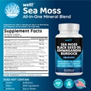 Sea Moss 3000, Black Seed Oil 2000, Ashwagandha 1000, Bladderwrack, Maca Turmeric - Manuka Honey, Dandelion & Black Pepper, Super Antioxidants Supplement,180