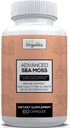 Advanced Sea Moss, sea moss advanced formula, premium sea moss supplement, sea moss pills, seamoss supplement, Irish Sea Moss Capsules & Organic Bladderwrack & Burdock, & Black Pepper Extract, Seamoss