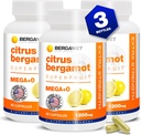 BergaMet Citrus Bergamot Supplement, 170:1 Extract, 1200mg per Serving, 80% Polyphenols, Italian Citrus Bergamot Supplement for High Cholesterol, 180 Capsules, 3 Months, Made in The USA