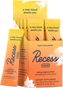 Recess Mood Powder, Calming Magnesium L-Threonate Blend with Passion Flower, L-Theanine, Electrolytes, Magnesium Calm Support Powder Supplement - Lemon Citrus Pack of 10