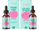 JoySpring Vitamin D Drops for Toddlers to Support Growth and Daily Multivitamin with Burdock Root & Elderberry for Kids Immune Booster