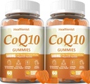 2 Pack 500MG Coq10 Gummies - 3X Better Absorption, Plus Omega-3, Magnesium, Vitamin B3 & Zinc - Coenzyme Q10 Supplements for Heart Health, Cellular Energy & Antioxidant, Vegan, 120 Counts