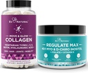 Move & Glow Collagen Pills and Regulate MAX Powder Bundle - Vegetarian Collagen Support for Skin, Joints + Myo-Inositol D-Chiro Inositol for Hormone Balance - 60 Capsules + 60 Servings Powder