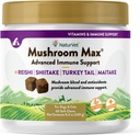 NaturVet Mushroom Max Advanced Immune Support Dog Supplement – Helps Strengthen Immunity, Overall Health for Dogs – Includes Shitake Mushrooms, Reishi, Turkey Tail – 60 Ct.