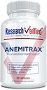 Research Verified Anemia Support - Replenish Iron, Regulate Hemoglobin, Improve Energy - Iron, Vitamin C, Vitamin A, B12, Folate, BioPerine - 60 Capsules - Vegan