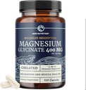 Magnesium Glycinate 400mg | High Absorption Formula for Sleep, Calm, Muscle Relaxation, Heart, Bone & Nerve Support for Women & Men | Chelated Magnesium Glycinate Supplement | 120 Ct (2 Month Supply)