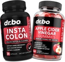 Colon Cleanser Detox & ACV Apple Cider Vinegar Gummies - 15 Day Colon Cleanse Pills Poop Flush & ACV Gummies Supplements - Bowel Movement Supplements for Intestinal Stomach Bloating Gut Support