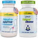 HEAL-N-SOOTHE Natural Cleanse Supplement Proteolytic Enzyme and Natural Digestive Health Supplement