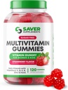 Sugar Free Multivitamin Gummies, 120 Gummies – Naturally Flavored and Sweetened Vitamin Gummy for Women and Kids – Strawberry Flavor