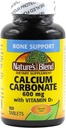 Nature's Blend Calcium Carbonate 600 mg with D3 400 IU 100 Tablets,(Pack of 1), 079854016819