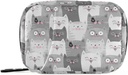Grey Cats Pill Box 7 Day Pill Case Bag Travel Pill Organizer Bag with Zipper Portable Weekly Case Compact Size for Vitamin Supplement Holder